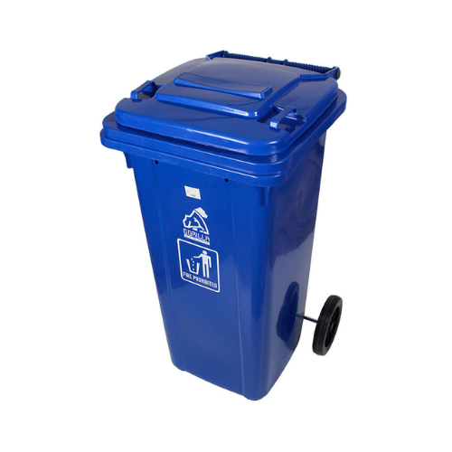 Bote de basura con tapa y llantas Heavy Duty de 120 L (AF-07321)