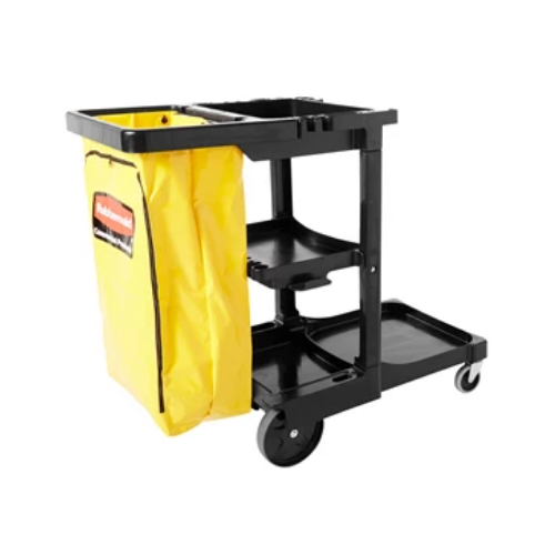 Rubbermaid Carro de limpieza para limpieza - Tradicional negro (FG617388BLA)